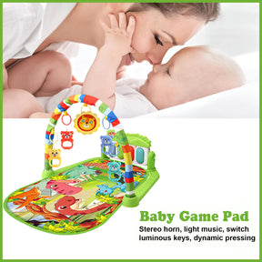 Baby Play Mat Baby Gym, kick and Play Piano Baby Activity Gym Mat with Music and Lights, Detachable Tummy Time Mat, Early Development Baby Play Mat Gift for Babies and Toddlers